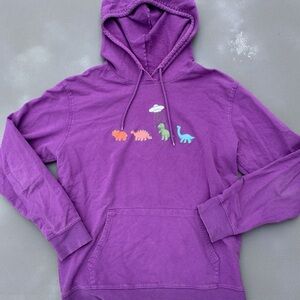 Rowme Purple UFO Dinosaur Hoodie Size Large